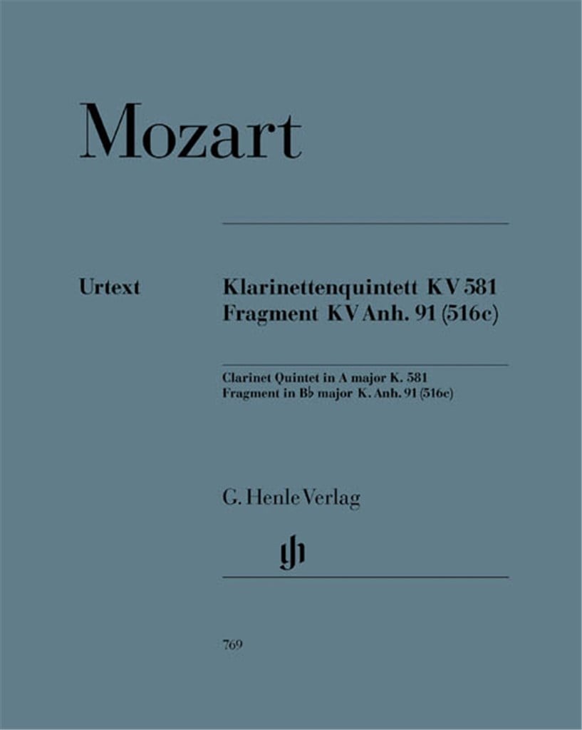 Klarinettenquintett A-Dur KV581 Und Fragment